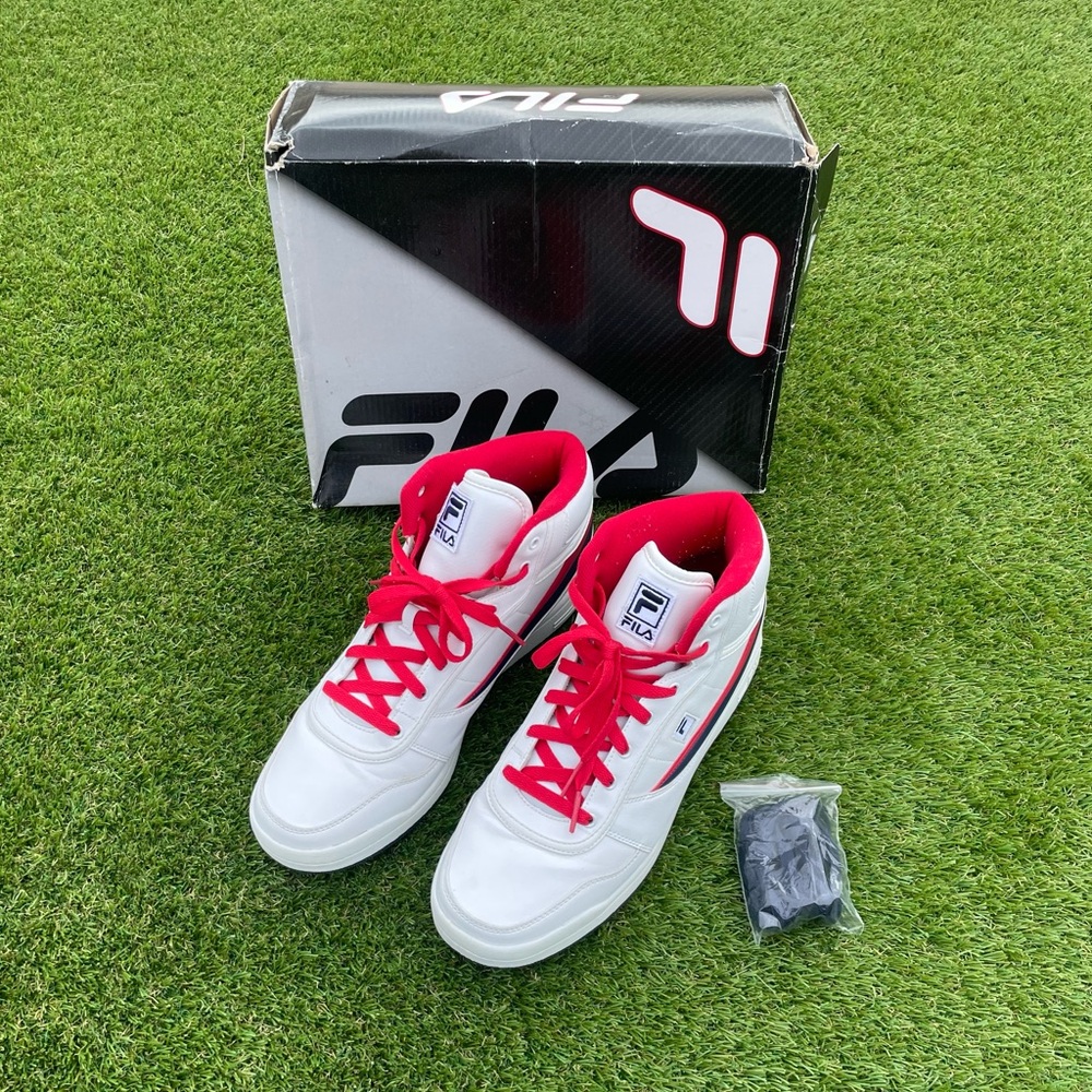 Fila Mens Sneakers Size 13 White Red Black BBN 84 NS